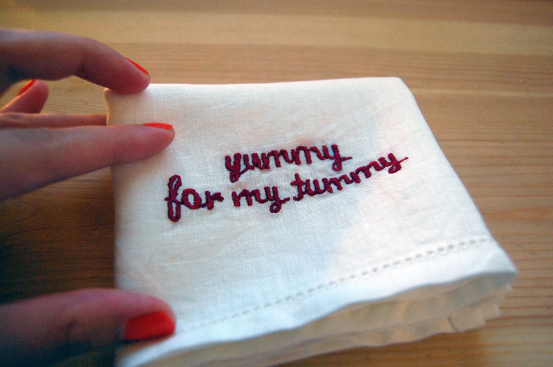 yummy for my tummy hankie